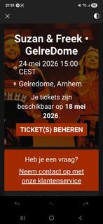 Ticket suzan en freek te koop