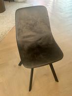 4 eetkamerstoelen antraciet met zwarte poten, Huis en Inrichting, Stoelen, Ophalen, Zo goed als nieuw, Grijs, Vijf, Zes of meer stoelen