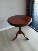 Mahonie houten klassiek bijzettafeltje, Ophalen, Rond, 55 tot 75 cm, Zo goed als nieuw
