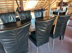 Eettafel met 6 HVS Stoelen, Ophalen, Gebruikt, 100 tot 150 cm, Vijf personen of meer