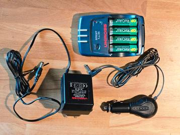 12x GP oplaadbare batterijen + UniRoss snellader (230V+Auto) beschikbaar voor biedingen