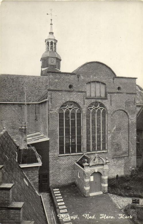 Blokzijl, Ned. Herv. Kerk - ongelopen, Verzamelen, Ansichtkaarten | Nederland, Ongelopen, Overijssel, 1920 tot 1940, Ophalen of Verzenden