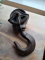 Industriële Katrol met Haak - Decoratief, Antiek en Kunst, Antiek | Koper en Brons, Ophalen