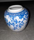Klein bolvaasje blauw/wit, Ophalen