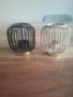 Riverdale theelichthouders set van 2, Crème, Ophalen of Verzenden, Zo goed als nieuw, Metaal