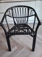 Kavehome Ganga Rattan stoel/ bijzet/tuin bamboo, Huis en Inrichting, Stoelen, Ophalen, Zo goed als nieuw, Zwart, Eén