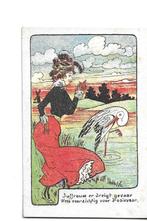 ooievaar  juffrouw  er dreigt gevaar, Verzenden, 1920 tot 1940, Ongelopen, Overige thema's