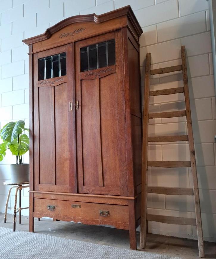 Vintage/Art deco eiken kast, jaren '20 -'30 buffetkast, Antiek en Kunst, Antiek | Meubels | Kasten, Ophalen