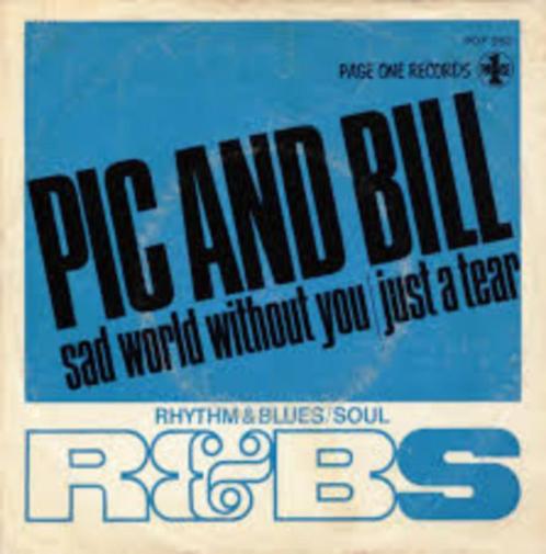 Funk Single (1968) Pic and Bill - Sad World without you., Cd's en Dvd's, Vinyl Singles, Gebruikt, Single, R&B en Soul, 7 inch