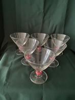 6 cocktailglazen op voet, Ophalen of Verzenden