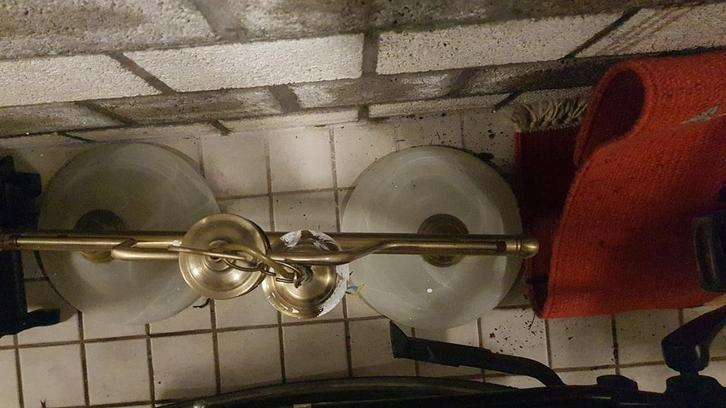 Antiek lampenkachtje & hanglamp voor leestafel, Antiek en Kunst, Antiek | Lampen, Ophalen of Verzenden