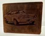 Ford Mustang auto bruine leren portemonnee wallet, Ophalen of Verzenden, Zo goed als nieuw