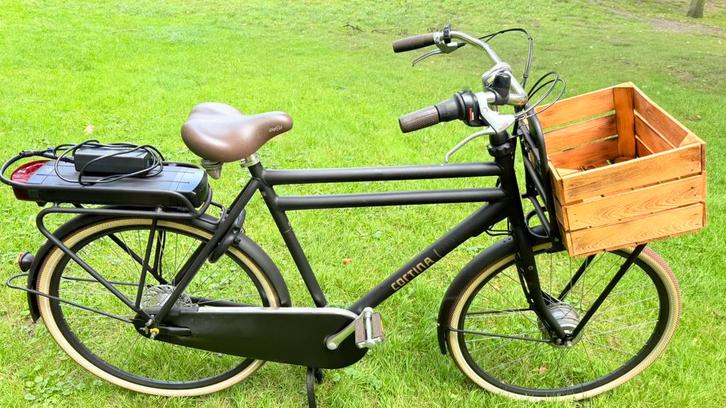 Z.g.a.n goede stevige herenfiets E-bike Cortina U4, 61cm, Fietsen en Brommers, Fietsen | Heren | Herenfietsen, Zo goed als nieuw