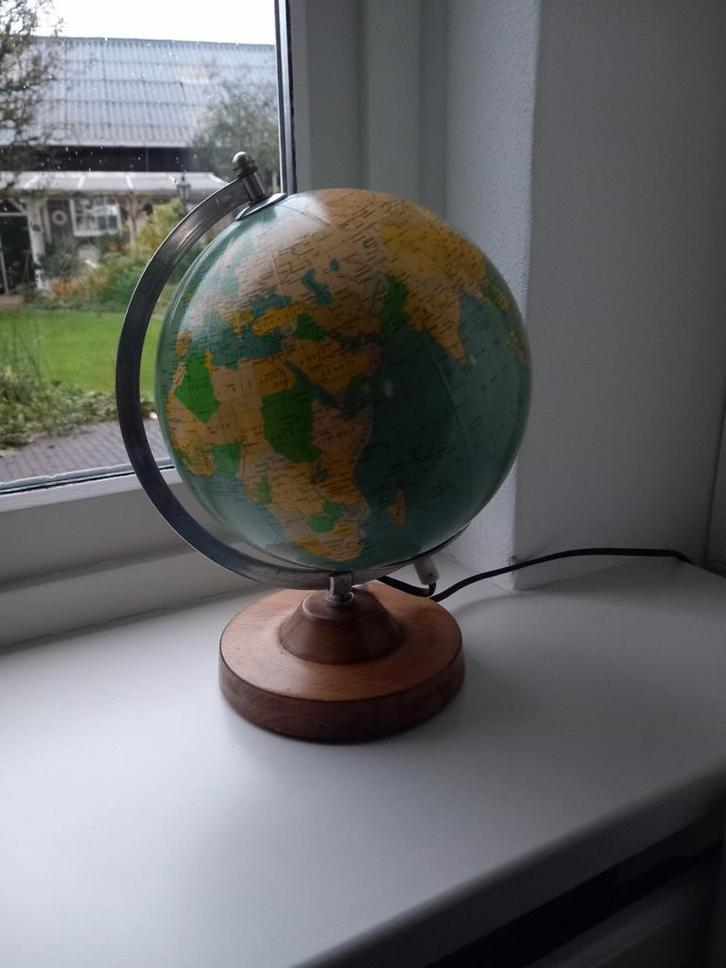 Wereldbol glas Vintage, Huis en Inrichting, Woonaccessoires | Wereldbollen, Ophalen of Verzenden