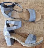 RIEKER grijs/zilver super mooie sandalen hakken mt 39!, Grijs, Sandalen of Muiltjes, Ophalen of Verzenden, Rieker