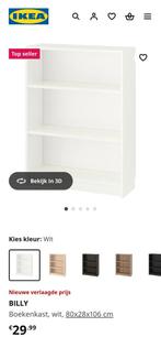 2 Ikea Billy boekenkasten van 106 cm hoog, Huis en Inrichting, Ophalen, Met plank(en), 100 tot 150 cm, 50 tot 100 cm