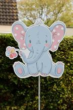 Geboortebord Olifantje te huur!, Kinderen en Baby's, Kraamcadeaus en Geboorteborden, Ophalen, Geboortebord