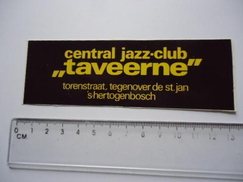 sticker oud Den Bosch Jazz club central Taveerne retro band, Verzamelen, Stickers, Zo goed als nieuw, Bedrijf of Vereniging, Verzenden