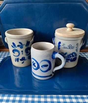 2 Keulse voorraad potten 1 met deksel en 1 bierpul  beschikbaar voor biedingen