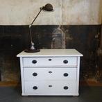 Brocante Ladenkast Ladekast Wit Geverfd Oud, Huis en Inrichting, Kasten | Ladekasten, Ophalen, Gebruikt, -, -