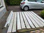 Gratis oud tuinhout en steigerhout, Doe-het-zelf en Verbouw, Hout en Planken, Ophalen, Gebruikt, Minder dan 25 mm, 200 tot 250 cm