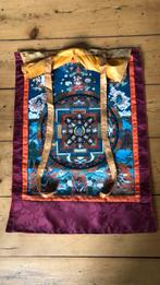 Tangka, Tibetaans, handgeschilderd op katoen en zijde, Antiek en Kunst, Antiek | Kleden en Textiel, Ophalen of Verzenden
