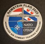 KLU 306 Squadron Ramstein Flag Patch, Verzamelen, Ophalen of Verzenden, Luchtmacht, Nederland, Embleem of Badge