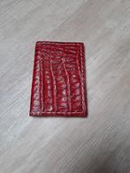 Rode pasjeshouder crocoprint, Ophalen, Nieuw, Rood