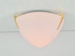 Vintage Milan plafondlamp messing wit glas Regency Spain '70, N, Regency vintage, Ophalen of Verzenden, N