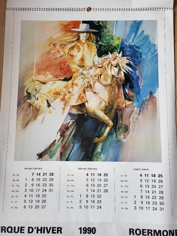 CIRCUS/ PRACHTIGE CIRCUSKALENDER CIRQUE D`HIVER ROERMOND. beschikbaar voor biedingen