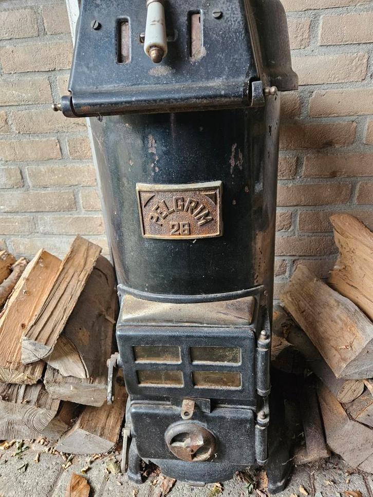 Pelgrim 25 Houtkachel - Klassiek en Functioneel, Huis en Inrichting, Kachels, Gebruikt, Vrijstaand, Potkachel, Hout, Ophalen of Verzenden