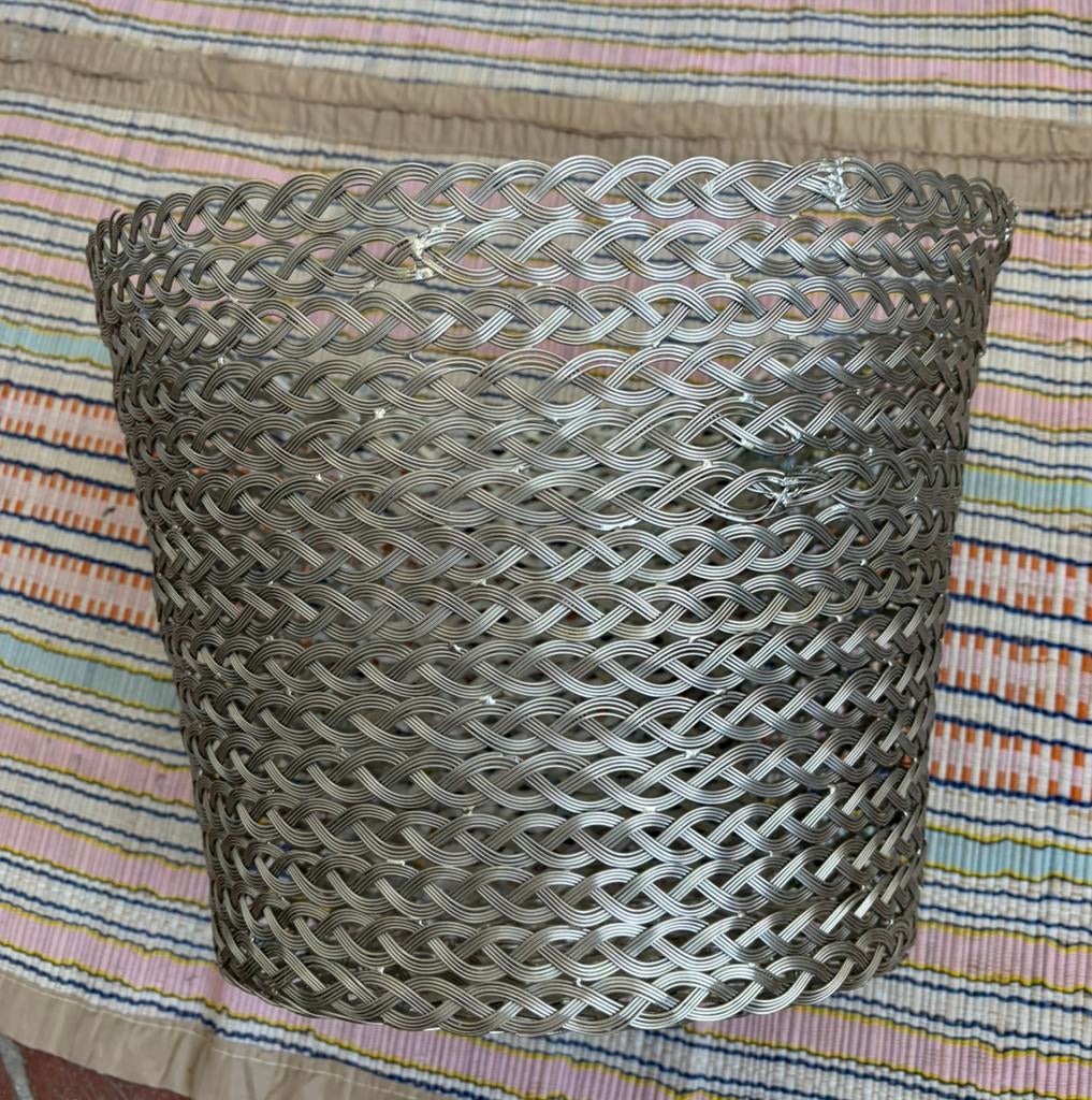 Vintage antieke stalen draadmand Italiaans ‘70, Ophalen of Verzenden, Zo goed als nieuw, Rechthoekig, Overige materialen