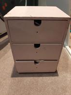 Leuk roze houten ladekastje, Huis en Inrichting, Kasten | Ladekasten, Ophalen, Gebruikt, 50 tot 100 cm, Minder dan 100 cm