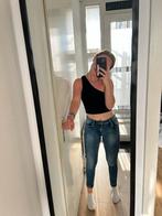 Stretch Jeans met Witte Streep, Ophalen of Verzenden, Zo goed als nieuw, Blauw, W28 - W29 (confectie 36)