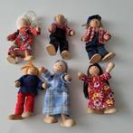 Houten poppenhuis popjes., Kinderen en Baby's, Speelgoed | Poppenhuizen, Ophalen, Gebruikt, Poppenhuispop