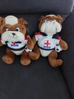 2 engelse bulldogs england voetbal knuffel, Ophalen of Verzenden, Nieuw, Overige typen