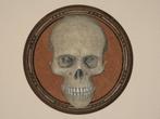 menselijke Schedel REPLICA op Wandbord, Skull mens Wanddeco, Ophalen of Verzenden, Nieuw