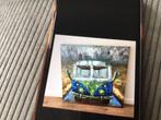 3D metaal schilderij VW busje, Huis en Inrichting, Woonaccessoires | Schilderijen, Tekeningen en Foto's, Ophalen, Zo goed als nieuw