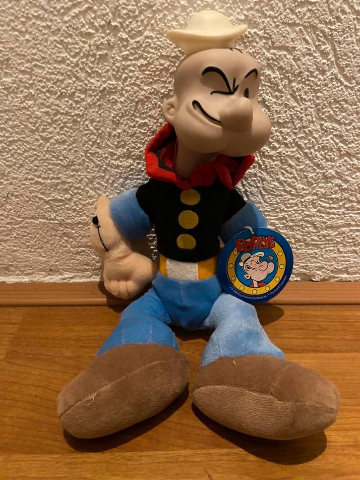 Hele gave en Orginele Popeye the sailor knuffel stripfiguur, Kinderen en Baby's, Speelgoed | Knuffels en Pluche, Zo goed als nieuw