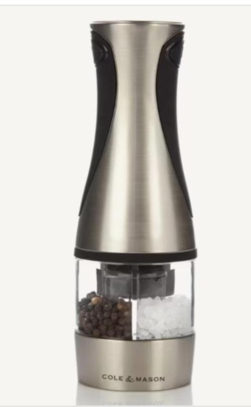 Cole&Mason peper- en zoutmolen 21 cm roestvrijstaal,, Huis en Inrichting, Keuken | Keukenbenodigdheden, Zo goed als nieuw, Ophalen of Verzenden