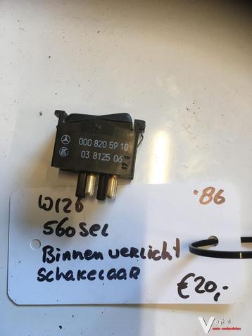 Mercedes w126 560 sec 1986 Binnenverlichtingschakelaar beschikbaar voor biedingen