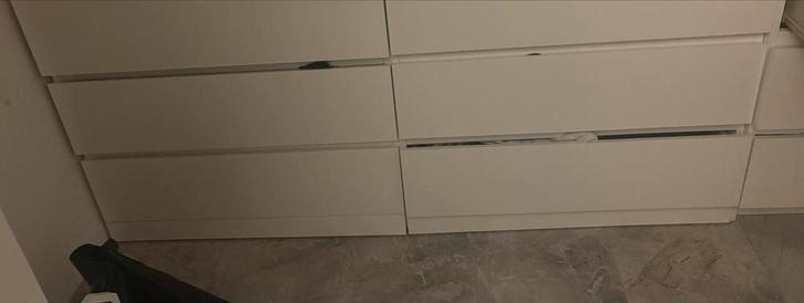 Witte Ladekast 1x6, Huis en Inrichting, Kasten | Kledingkasten, Gebruikt, 100 tot 150 cm, 50 tot 100 cm, 25 tot 50 cm, Met lade(s)