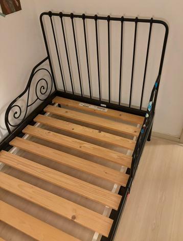 Ikea Minnen meegroeibed 80x200 Zwart - afbeelding 1