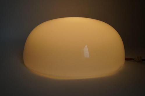 vintage art deco plafondlamp gispen stijl opaline schuif L, Huis en Inrichting, Lampen | Plafondlampen, Gebruikt, Glas, Kunststof