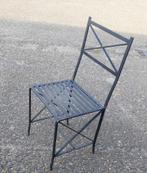 Prachtige Stalen Stoel / decoratie  ( 1 stuks), Ophalen, Gebruikt, Zwart, Metaal