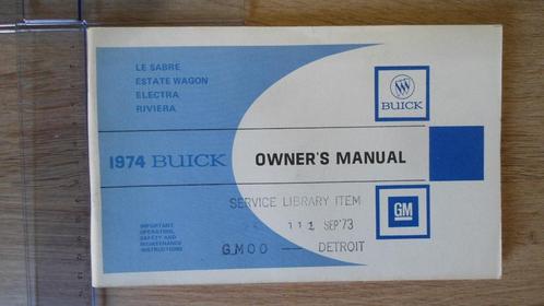 1974 Buick Riviera. First edition, Owner's Manual., Auto diversen, Handleidingen en Instructieboekjes, Verzenden