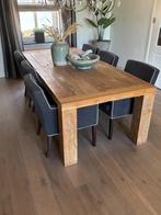Eetkamer tafel met 6 stoelen, Huis en Inrichting, Complete eetkamers, Ophalen, Gebruikt, Colonials, 4 tot 6 stoelen