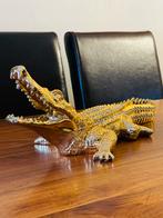 Gouden Krokodil met Diamanten - Huisdecoratie, Ophalen of Verzenden, Nieuw
