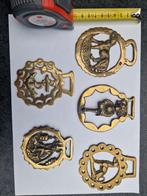 5 Antieke Horstbrass Paardentuig Ornamenten, Ophalen of Verzenden