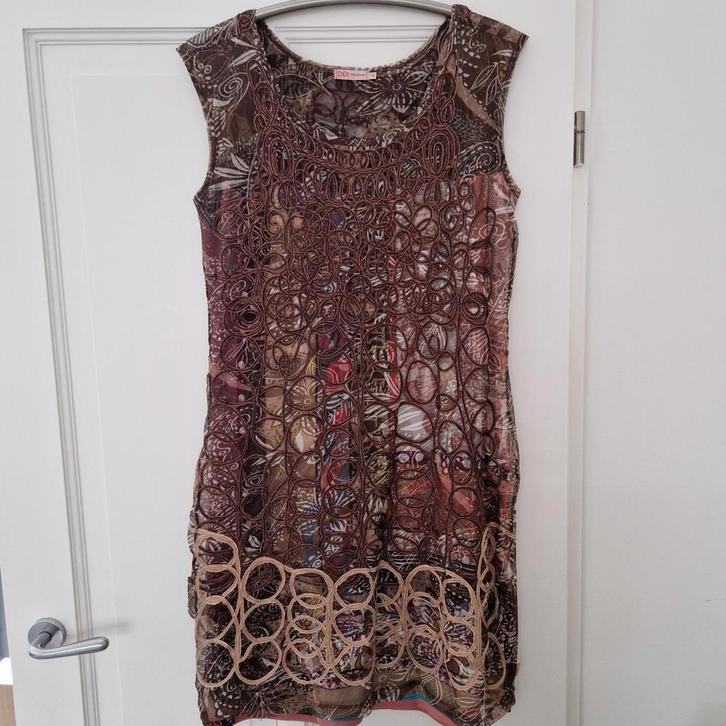 Te koop DIDI Jurk - Maat XL, Kleding | Dames, Jurken, Zo goed als nieuw, Maat 46/48 (XL) of groter, Bruin, Boven de knie, Ophalen of Verzenden